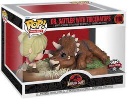Vinylová figurka č. 1198 Dr. Sattler with triceratops (POP! Moment), Jurassic Park, Funko Pop!