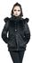 Sametová zimní bunda s kožešinou na kapuci