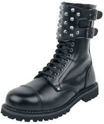 Černé boty s přezkami a nýty, Gothicana by EMP, Boty