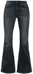 Černé džíny Jil s opraným efektem