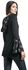 Černý top Gothicana X Anne Stokes s dlouhými rukávy, šněrováním, potiskem a velkou kapucí