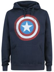 Shield Logo, Captain America, Mikina s kapucí