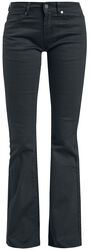 Cierne džínsy so zahnutými manžetami Grace, Black Premium by EMP, Džíny