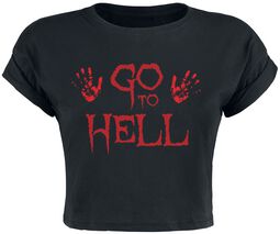 Cropped top Go To Hell, Slogans, Top