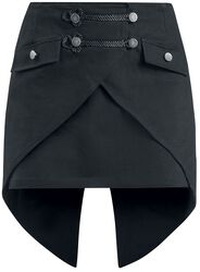 Černá sukně Dovetail, Gothicana by EMP, Krátká sukně