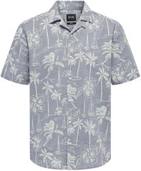ONSCaiden Reg Hawaii AOP Linen, ONLY and SONS, Košile s krátkým rukávem