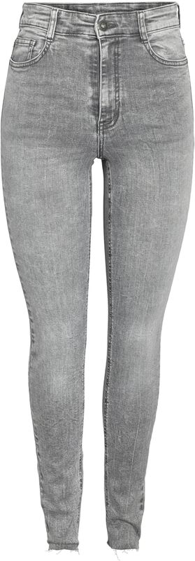 Skinny kalhoty NMSatty AZ373LG S s vysokým pásem a ustřiženými lemy