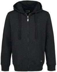 Žíhaná bunda s kapucí, Black Premium by EMP, Mikina s kapucí na zip